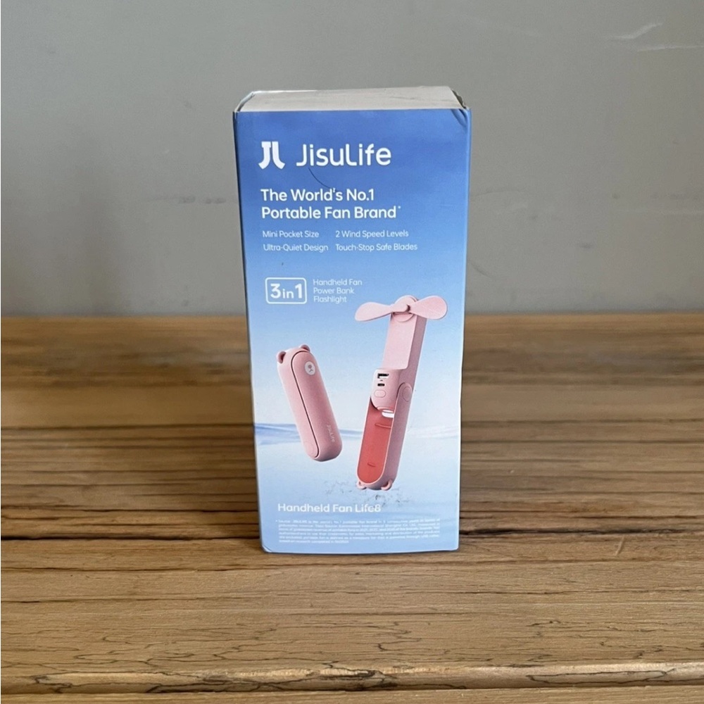 Jisulife Handheld Pink Mini 3in1 Hand Fan is a portable USB